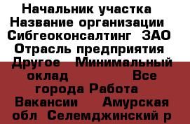 Начальник участка › Название организации ­ Сибгеоконсалтинг, ЗАО › Отрасль предприятия ­ Другое › Минимальный оклад ­ 101 400 - Все города Работа » Вакансии   . Амурская обл.,Селемджинский р-н